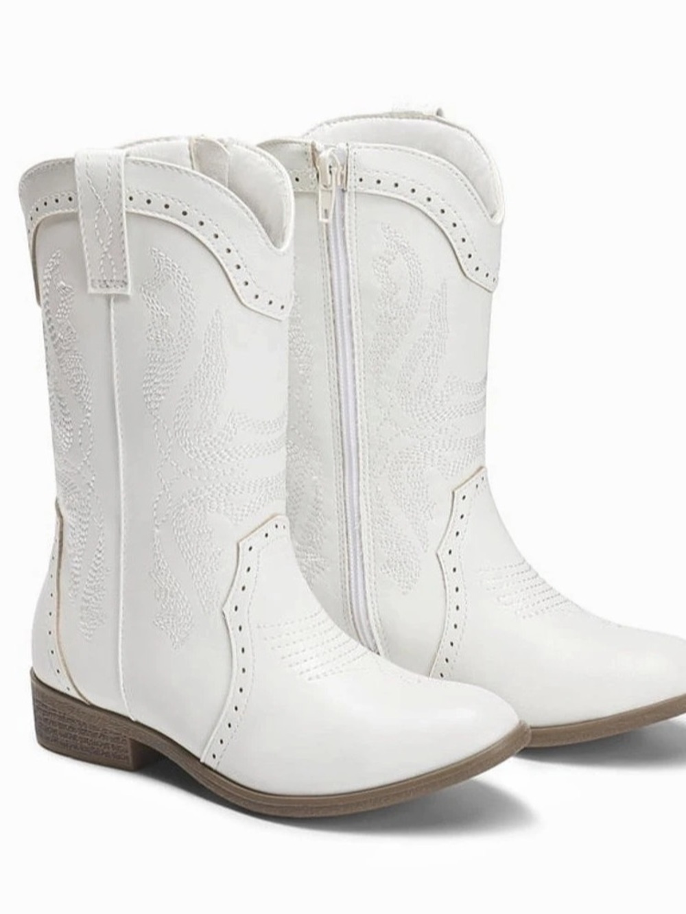Women's White Western Boots Like New